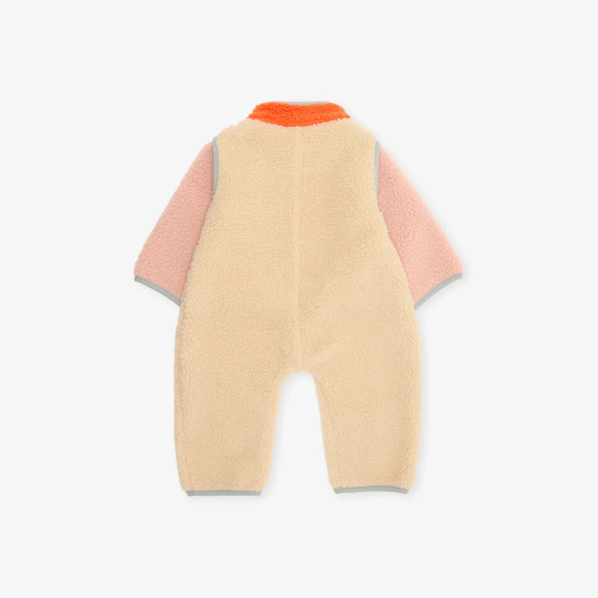 Комбинезон из флиса с цветовыми блоками для младенцев 3-24 месяцев Tiny Cottons, ванильный — фото 3