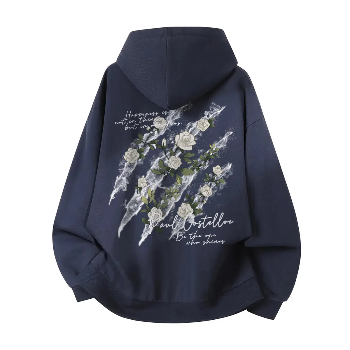 Детское худи с капюшоном и принтом Paul Costelloe Navy Blue