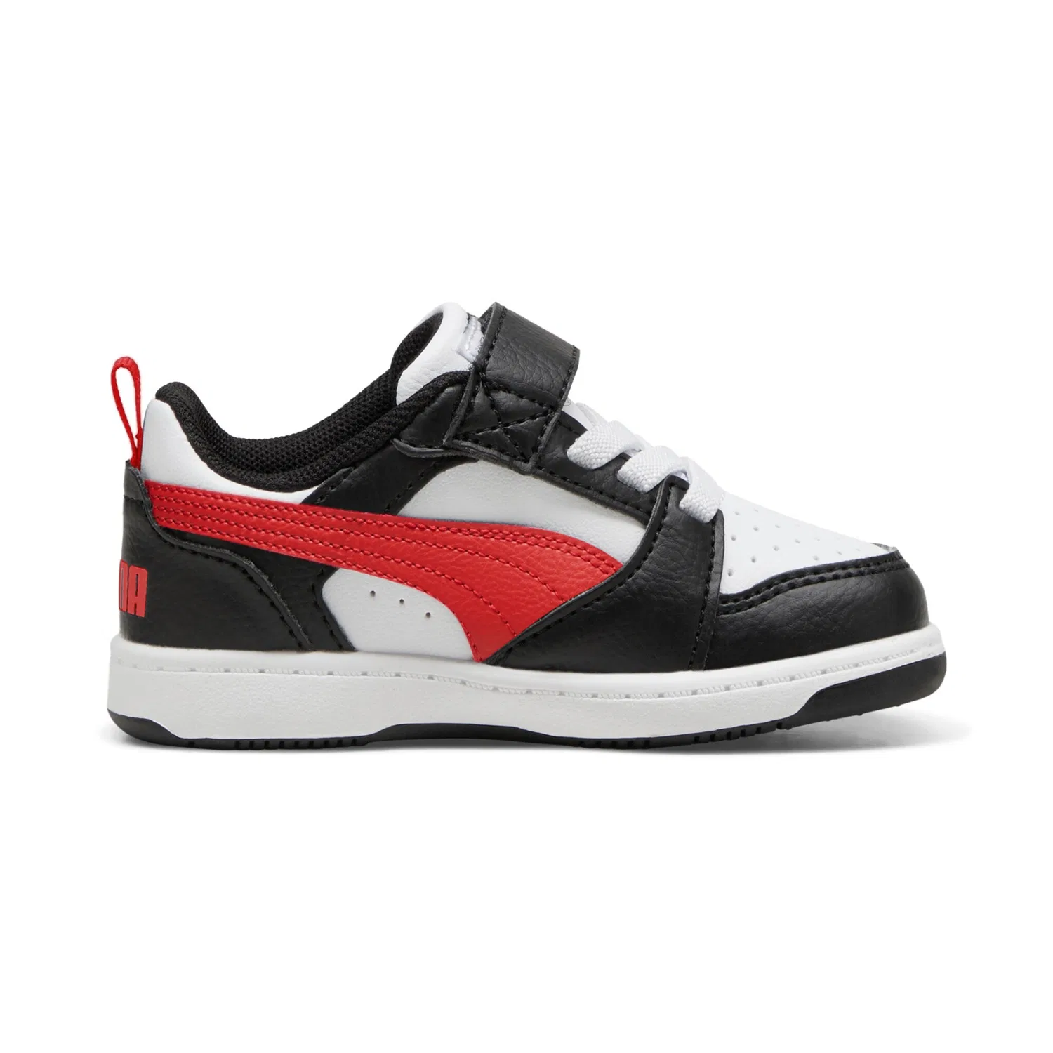 Детские кроссовки с низким силуэтом Rebound v6 Low PUMA, PUMA White-For All Time Red-PUMA Black — фото 3