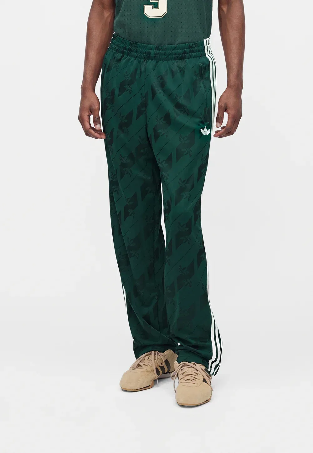 Спортивные штаны Monogram Firebird Adidas Originals, Collegiate Green