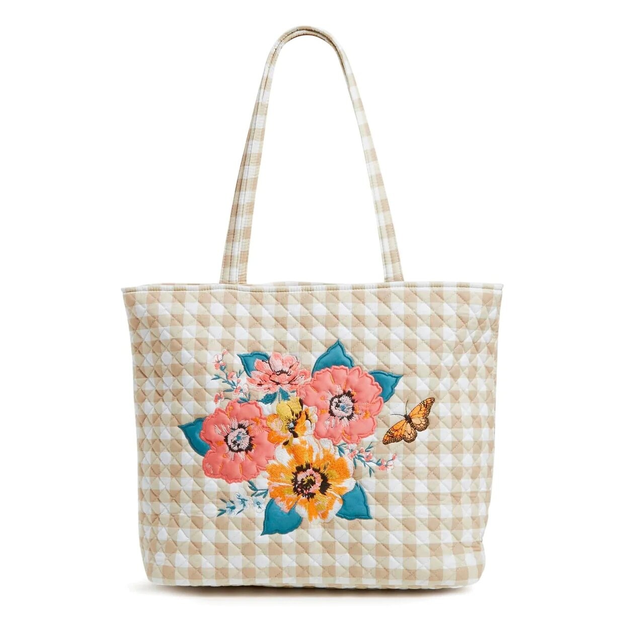 

Сумка-тоут Vera Bradley Cotton Women's, бежевый/белый