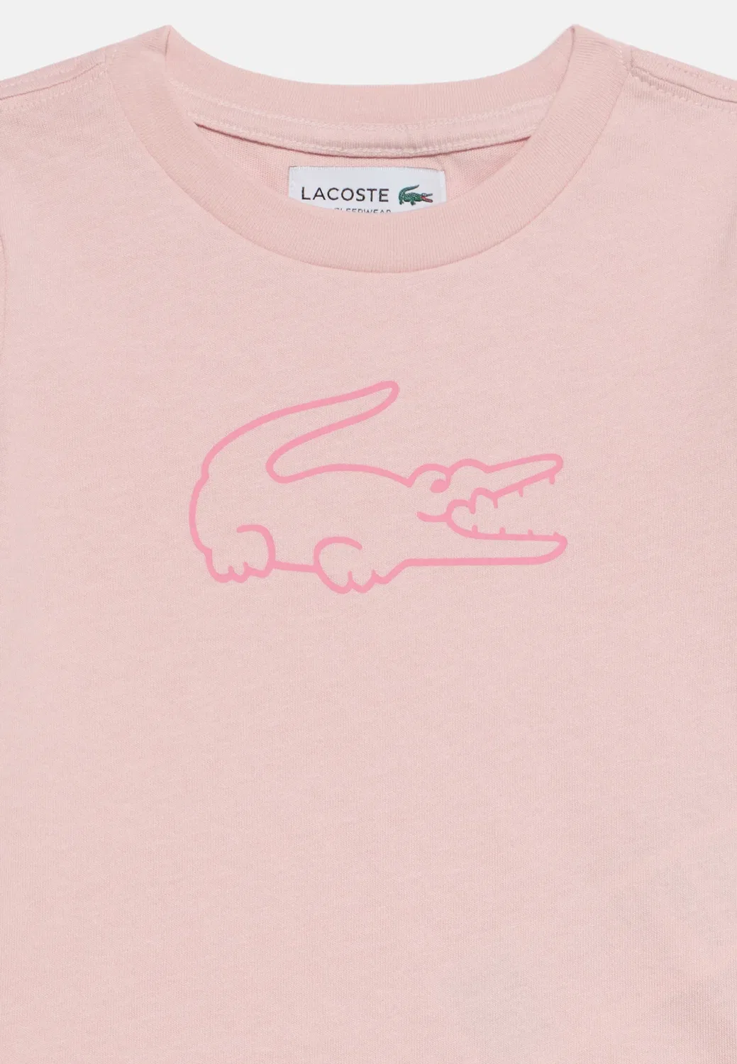 Комплект пижамы-комбинезона унисекс с футболкой и штанами для сна Lacoste, Light Pink — фото 4