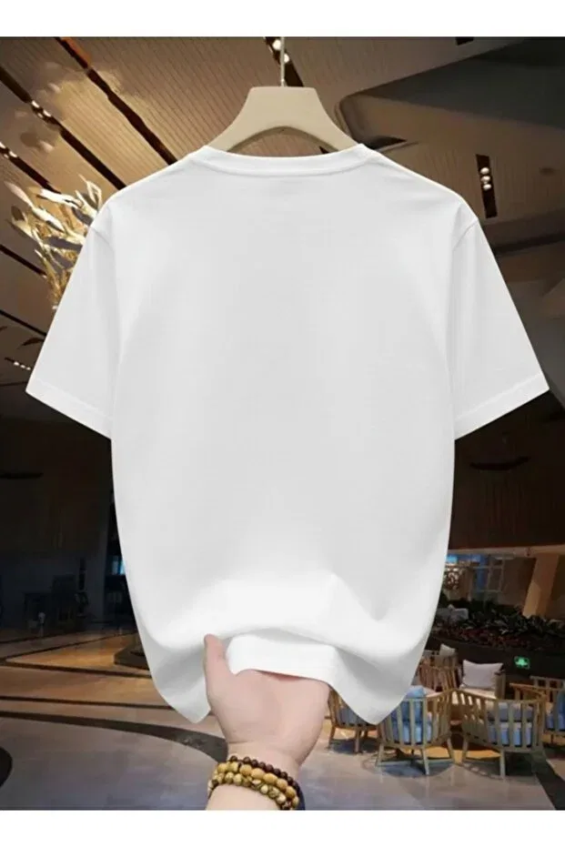 Детская футболка с принтом Music Player Character One Button, White — фото 2