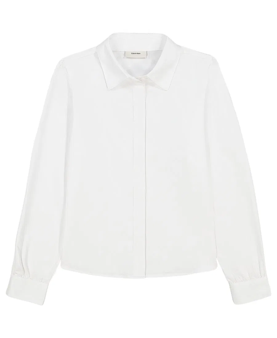 Детская рубашка с длинным рукавом Refined Tailored Shirt Calvin Klein, White