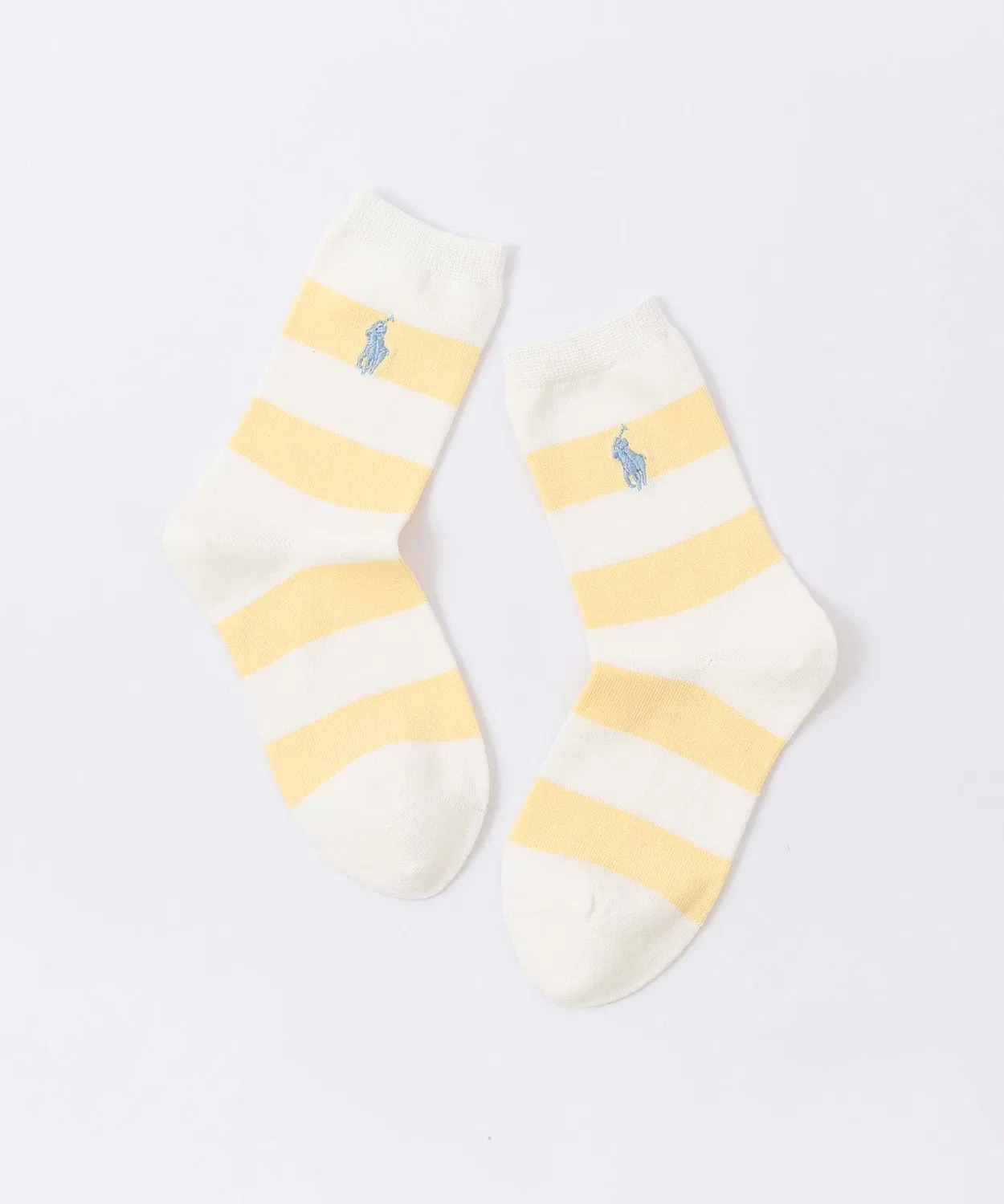 Детские носки 2 пары с принтом Candy Shop Stripe & Big Polo Player POLO RALPH LAUREN, Сакс Блю — фото 4