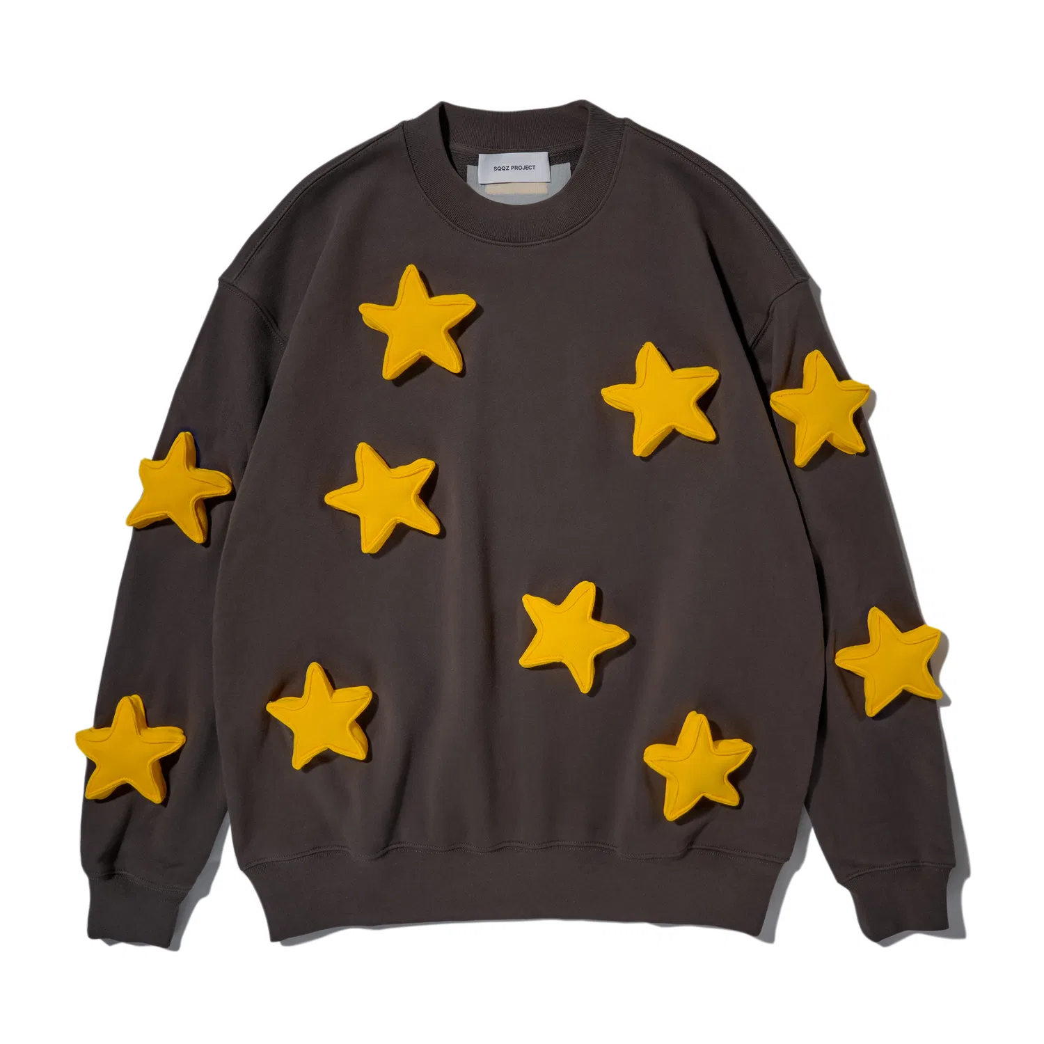 Детский свитшот с круглым вырезом, свободного кроя Dark Gray SQQZ Project