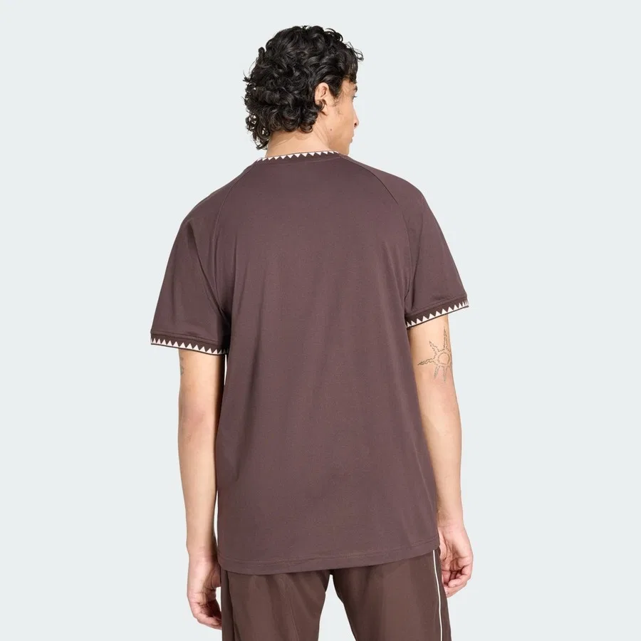Футболка с длинным рукавом Chest Stripes Engineered Collar Tee adidas, Белый — фото 2