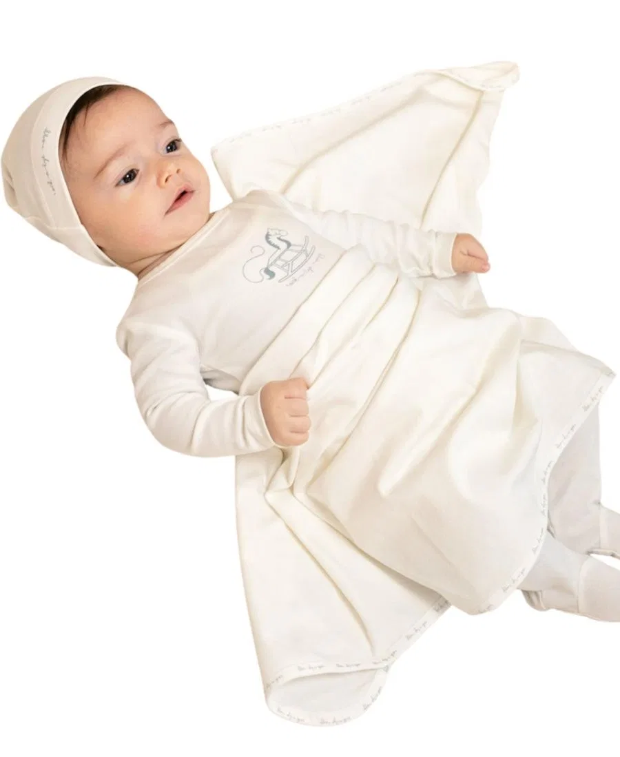 Боди-комбинезон с длинным рукавом Rocking Horse NoggiWear, Cream — фото 4