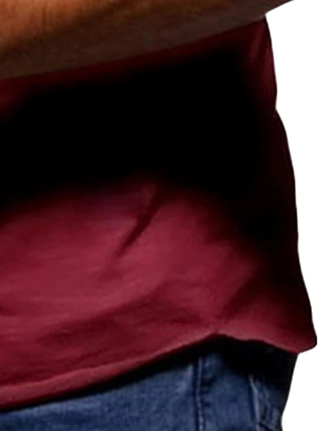 Мужская футболка с V-образным вырезом Athletic Fit, Wine Red — фото 4