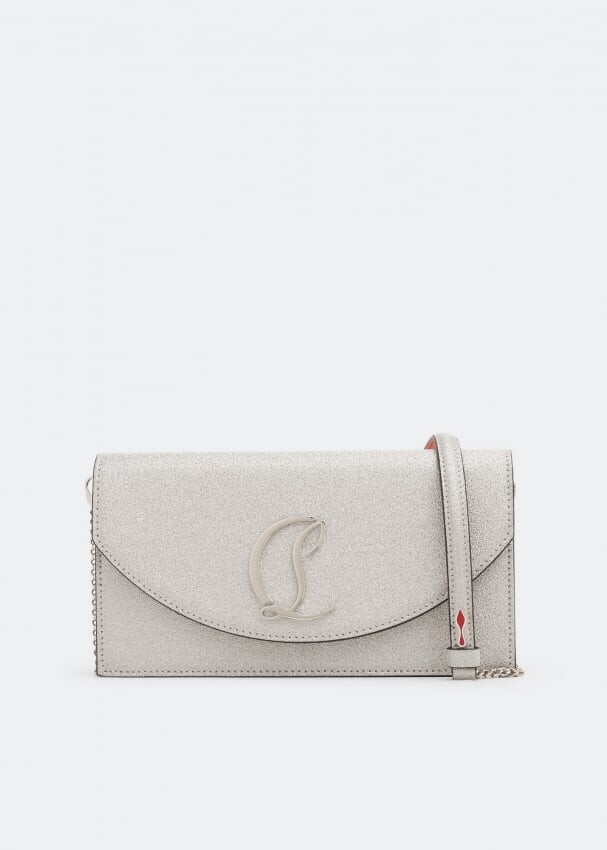

Клатч CHRISTIAN LOUBOUTIN Loubi54 clutch, серебряный, Серый, Клатч CHRISTIAN LOUBOUTIN Loubi54 clutch, серебряный