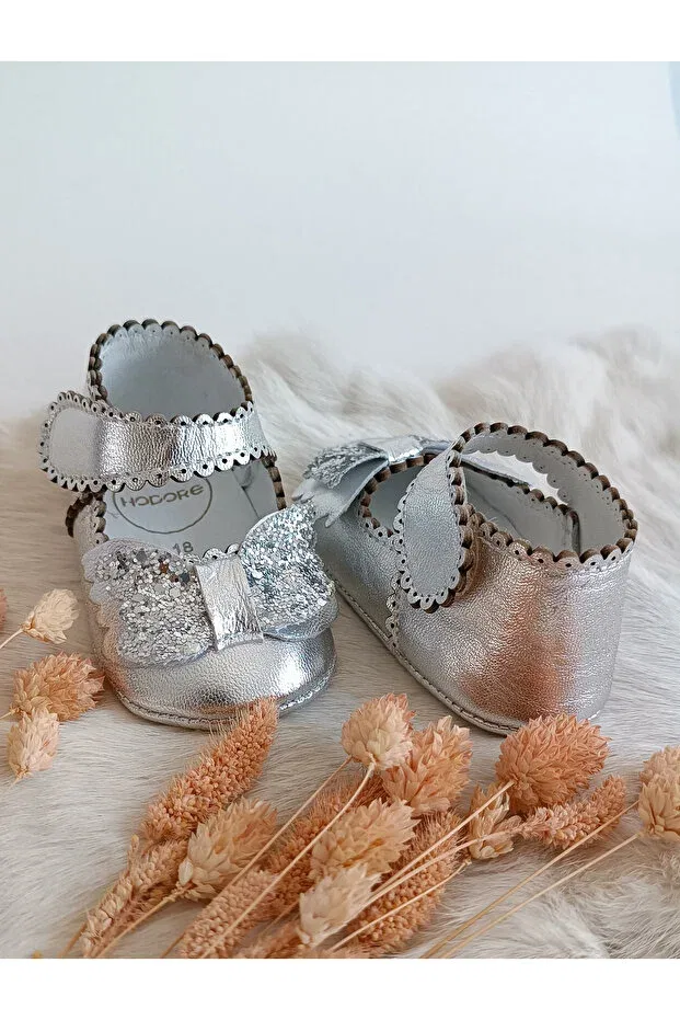Детские ботинки-лоферы из натуральной кожи Angel Hodore, Silver — фото 4