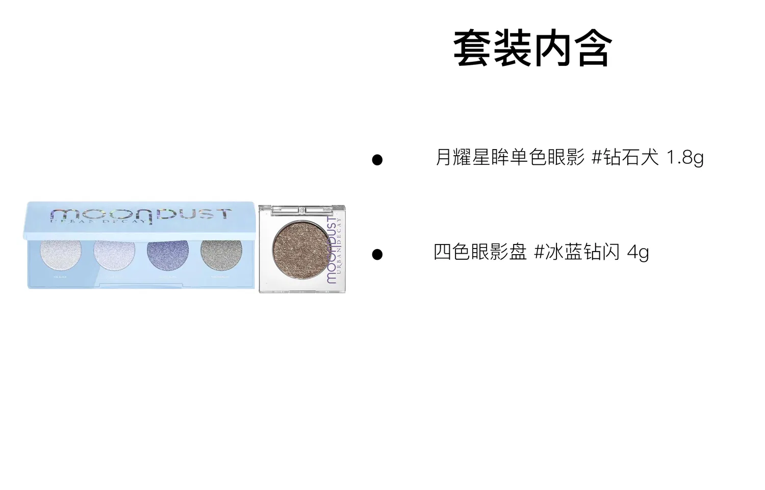 Палетка теней для век URBAN DECAY, Sparkling Rhinestone, Iceberg, 4g+1.8g — фото 3