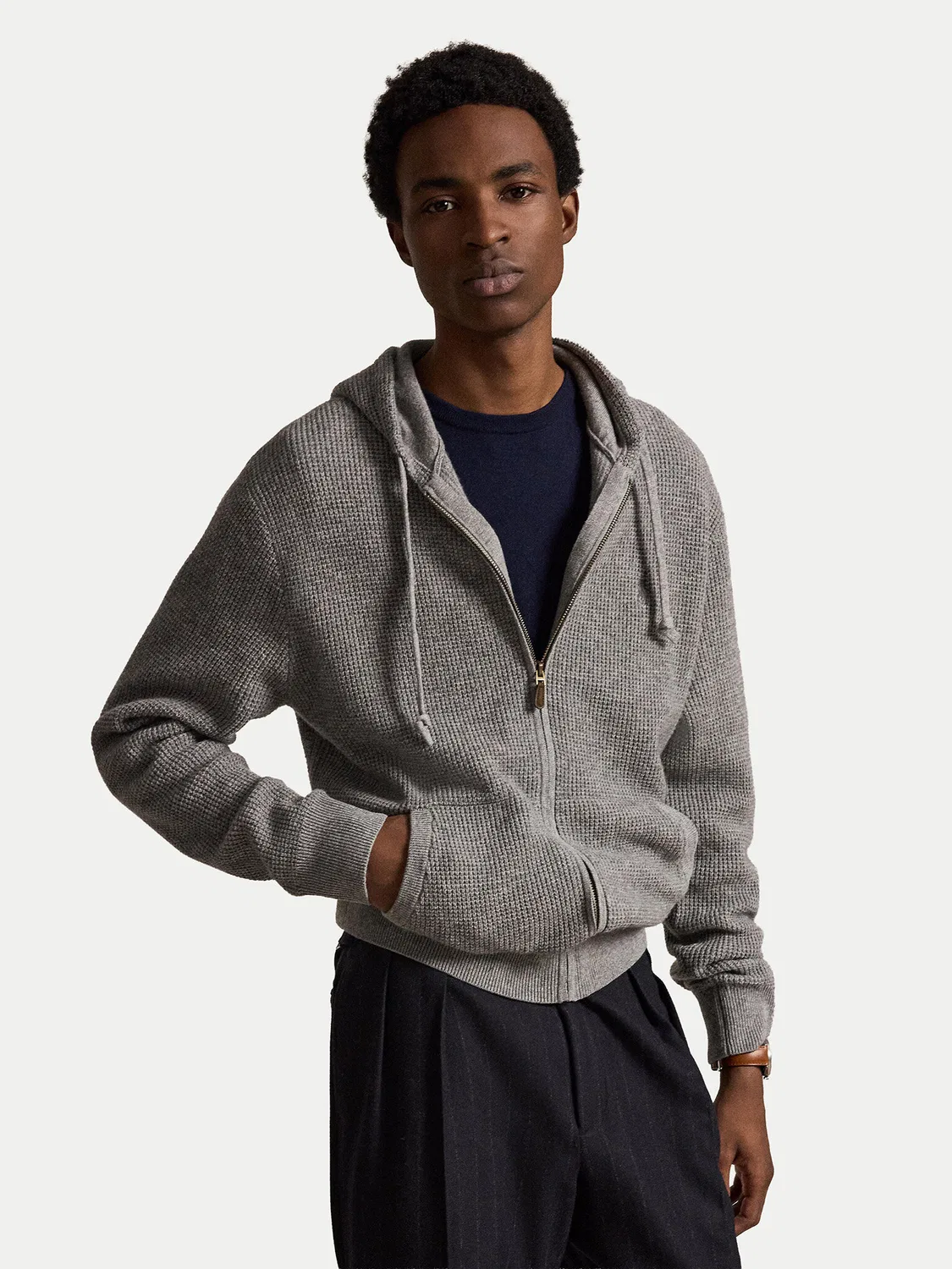 Мужской кардиган стандартного кроя Polo Ralph Lauren, серый