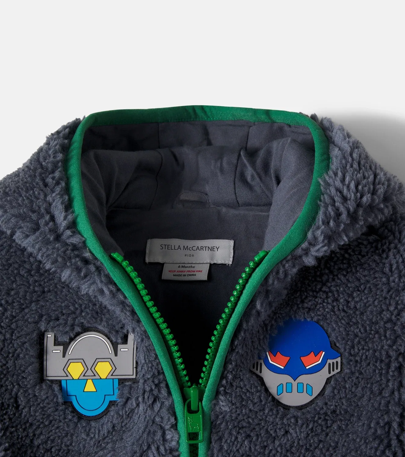 Легкая куртка с капюшоном Stella Mccartney Kids, серый — фото 4