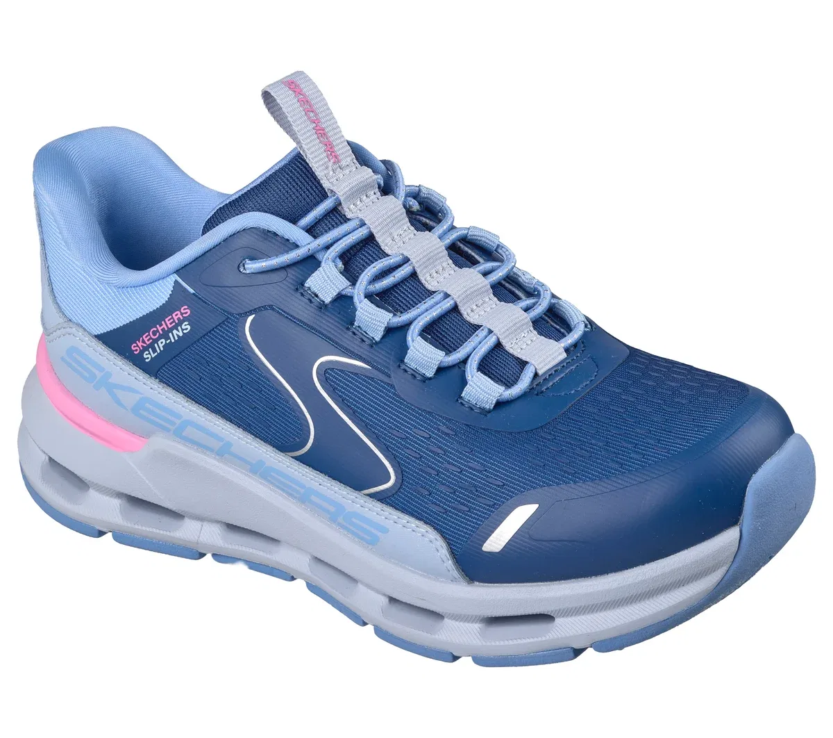 Детские слипоны Glide-Step - Vista Lane Skechers, тёмно-синий/periwinkle — фото 4