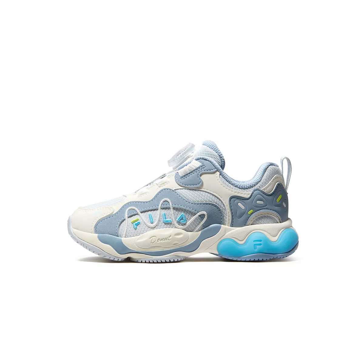 Детские кроссовки с подсветкой FILA KIDS, Glowing Blue/Milk White