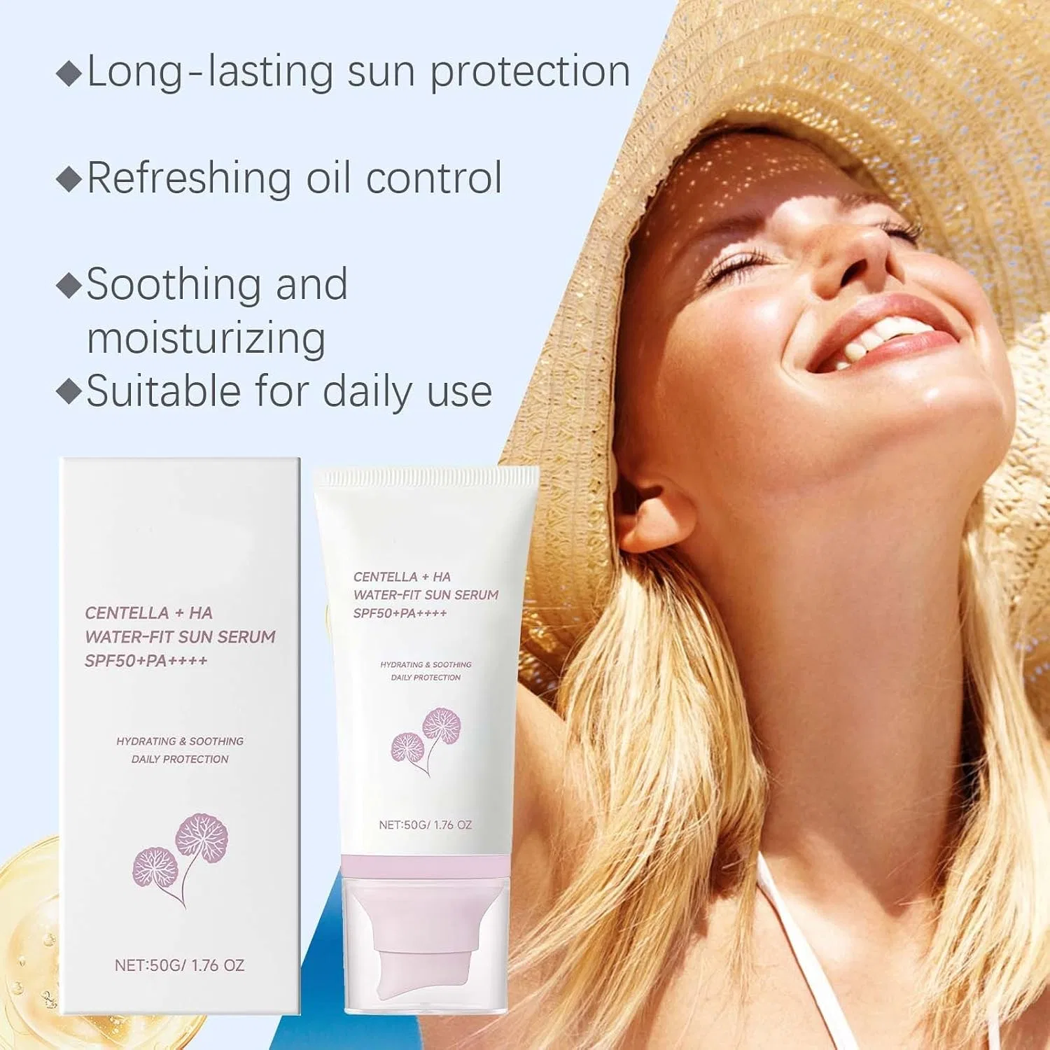 Солнцезащитный крем для лица Auriskin SPF50 PA++++, 50 мл — фото 4