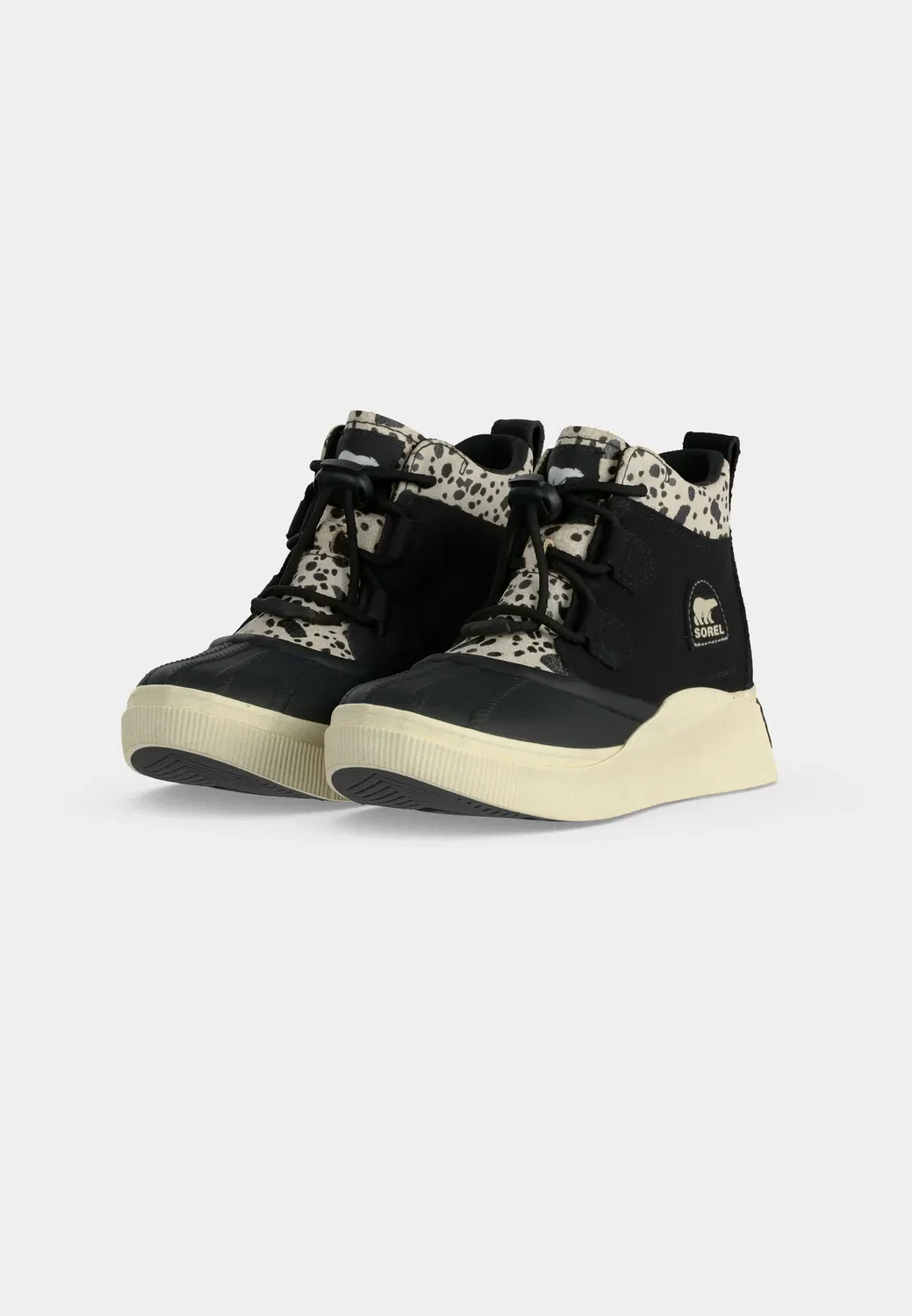 Big kids out n about iv classic wp unisex - lace-up ankle boots Sorel, Black/Chalk — фото 3