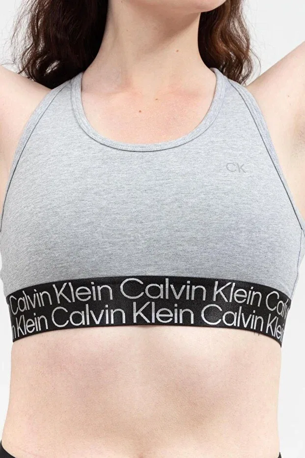 Женское спортивный бра с бретелью-спагетти Calvin Klein, Gray — фото 4