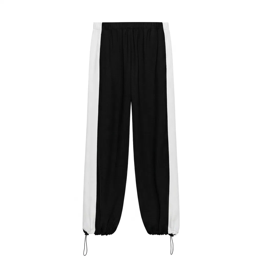 Женские брюки повседневные с манжетами ZARA, Black