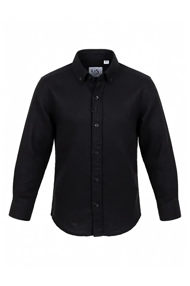 Детская рубашка для мальчиков хлопковая Young Gs Tekstil, Black — фото 2