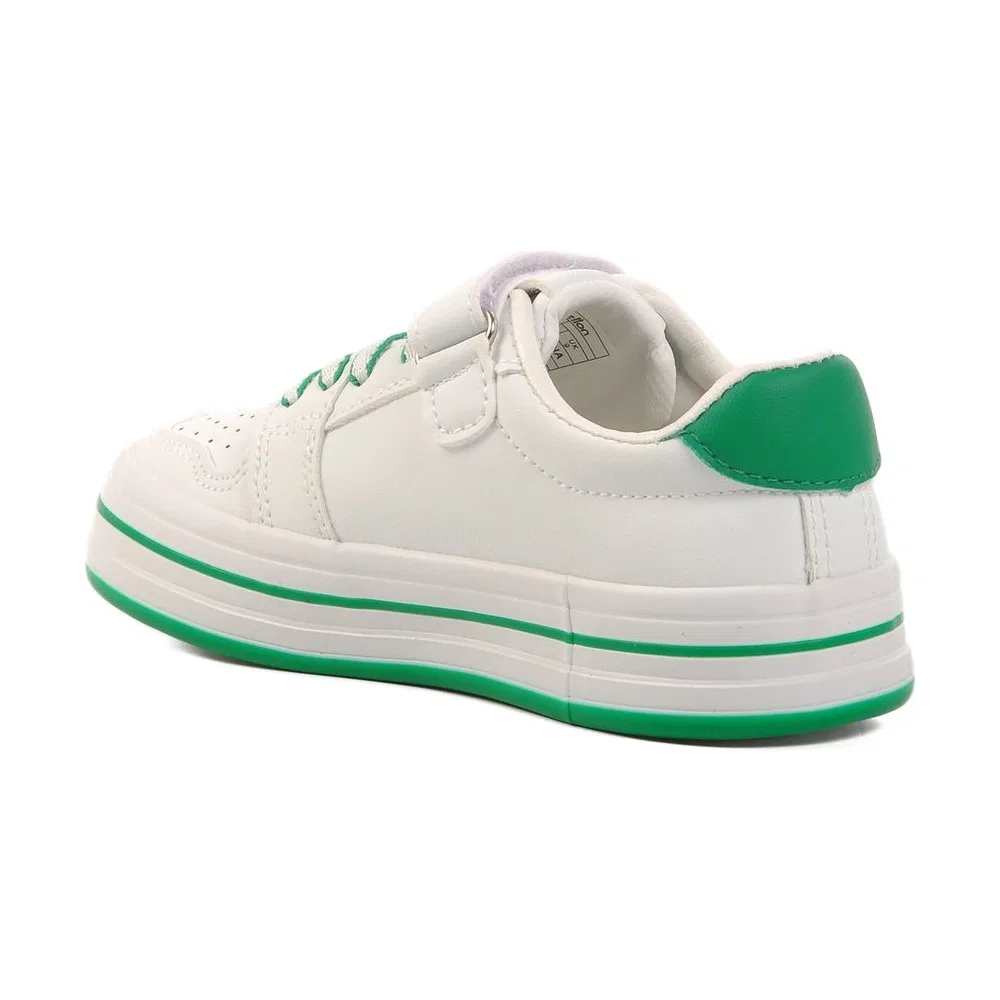 Детские спортивные кроссовки на липучках White Green BNI-10029 P United Colors Of Benetton — фото 4