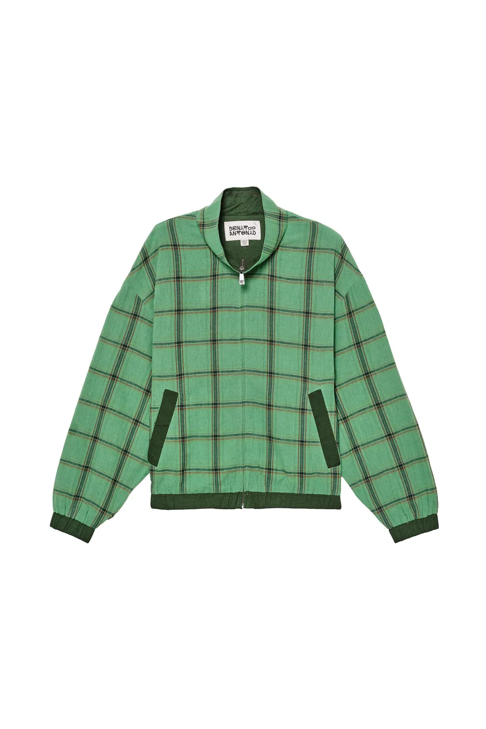 Куртка свободного кроя в клетку ZARA, Green — фото 3