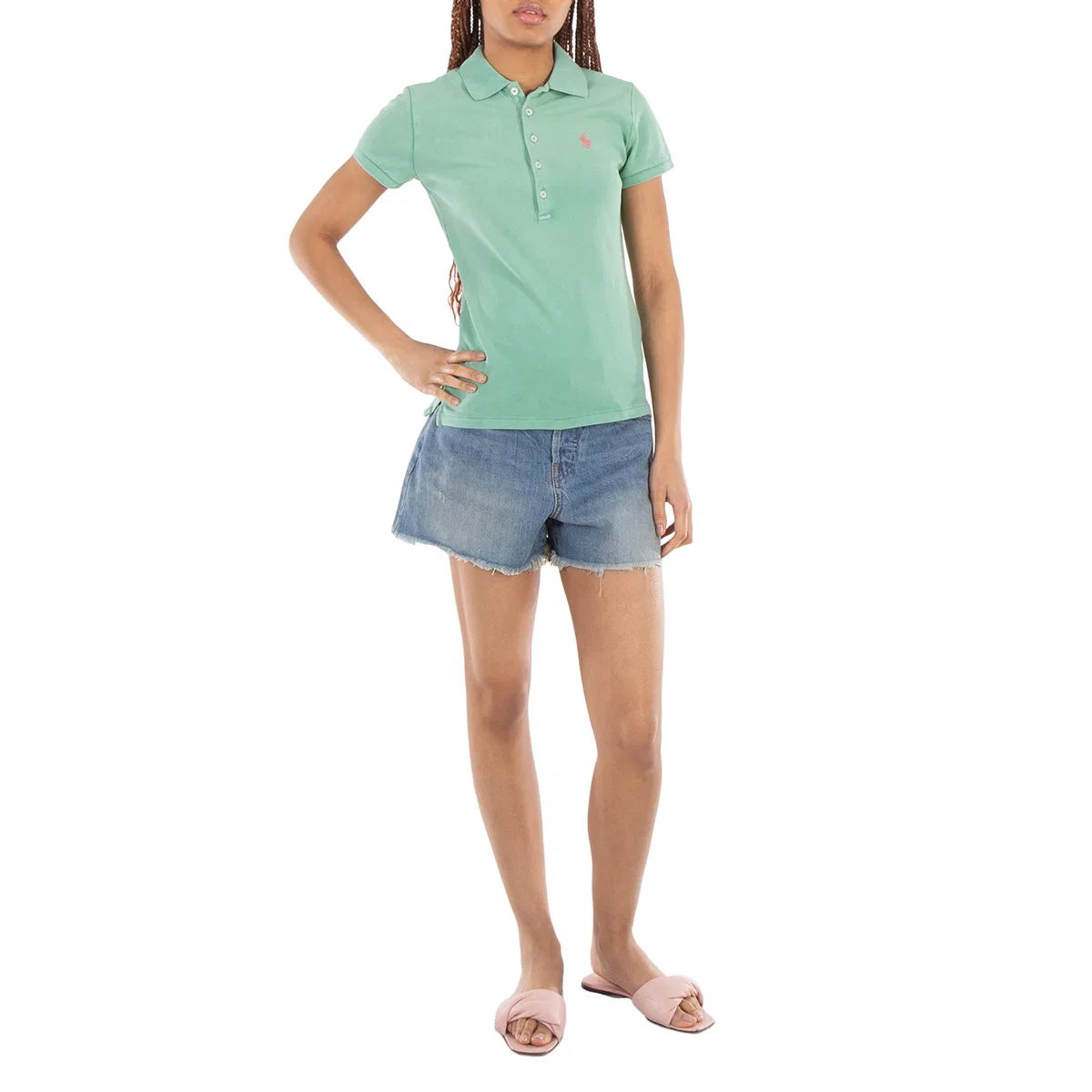 Шорты джинсовые мини Polo Ralph Lauren, Blue — фото 3
