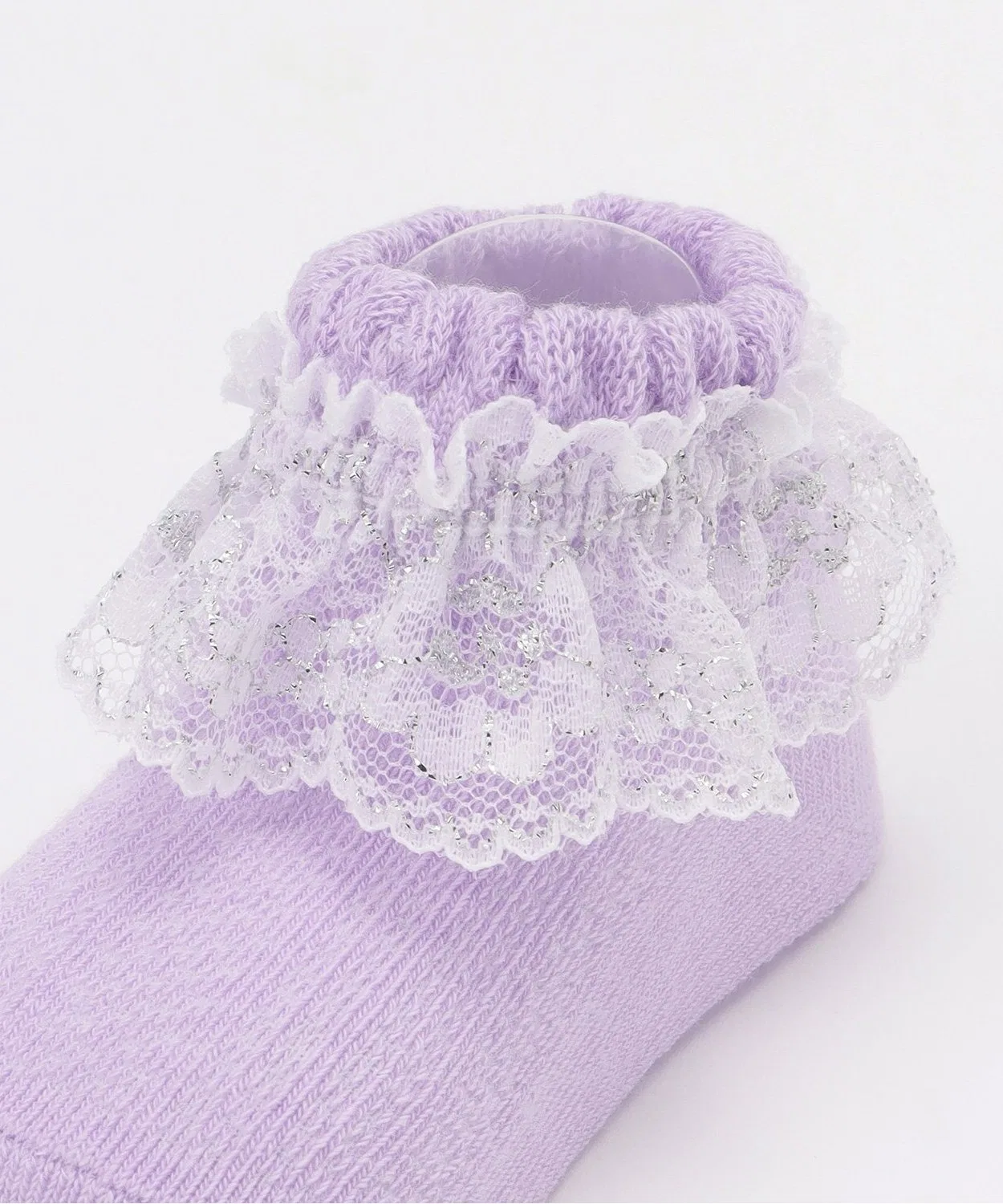 Детские носки с кружевом, модель ANNA SUI mini, Белый — фото 3