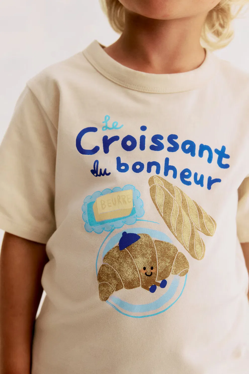 Хлопковая футболка H&M, Hellbeige/Croissant — фото 2