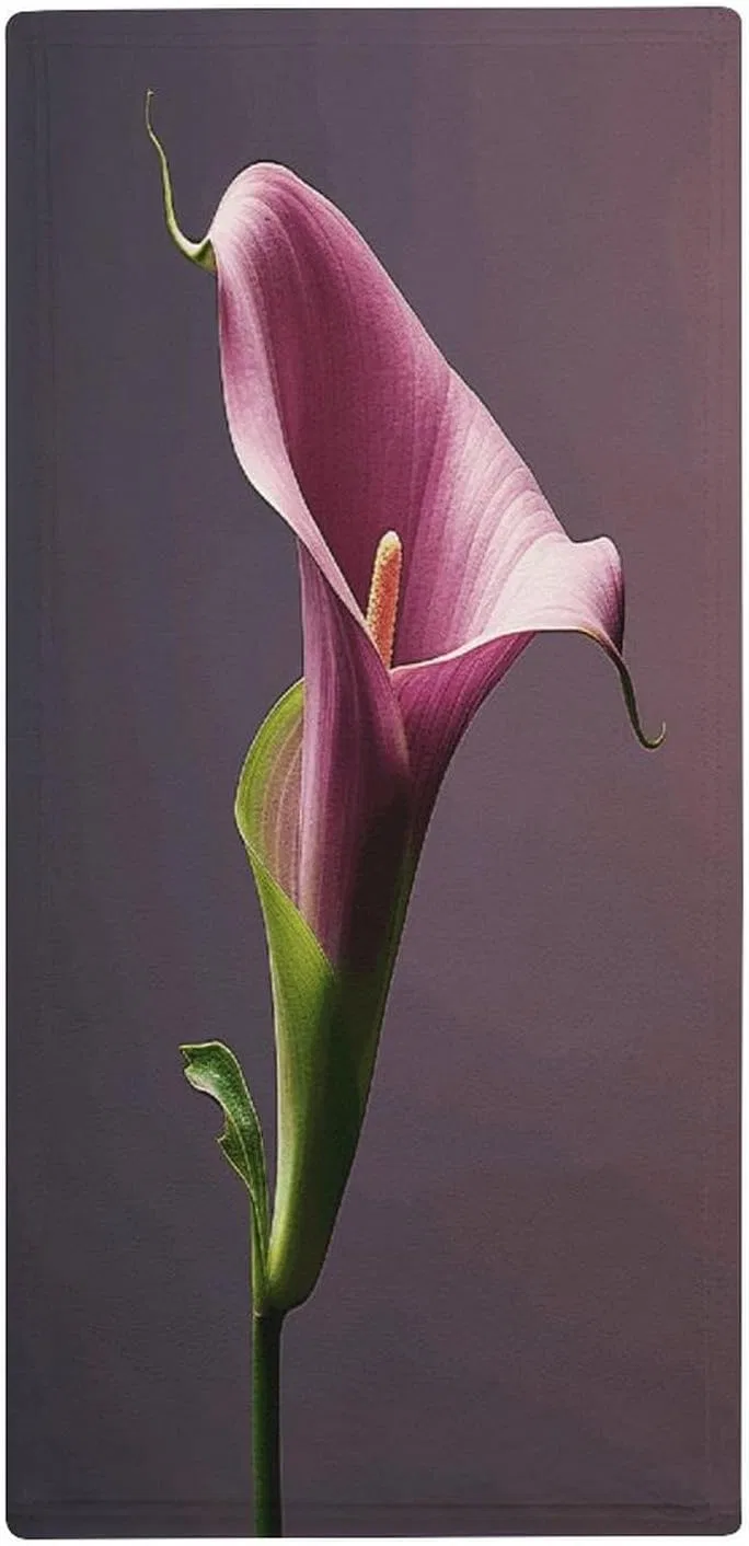 Полотенца для лица из кораллового флиса, Purple Calla Lily, KLSVTMEA, 1 шт, 72.9x35.1 см
