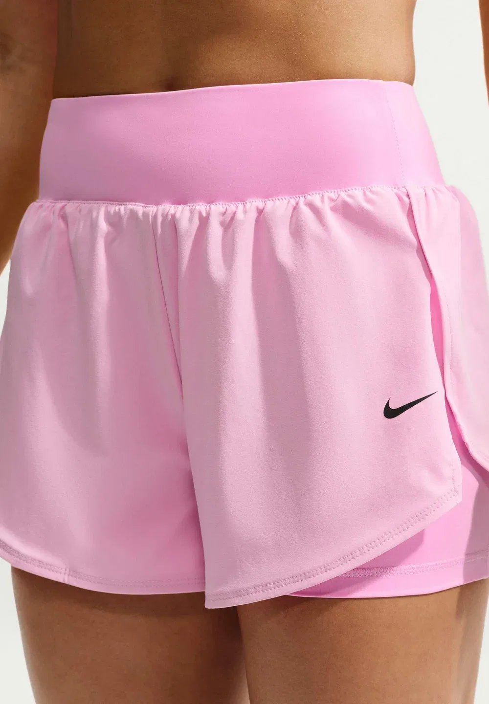 W np df sculpt 2n1 3in hr shrt - шорты 2-в-1 Nike Performance, Pink Rise/Black — фото 3