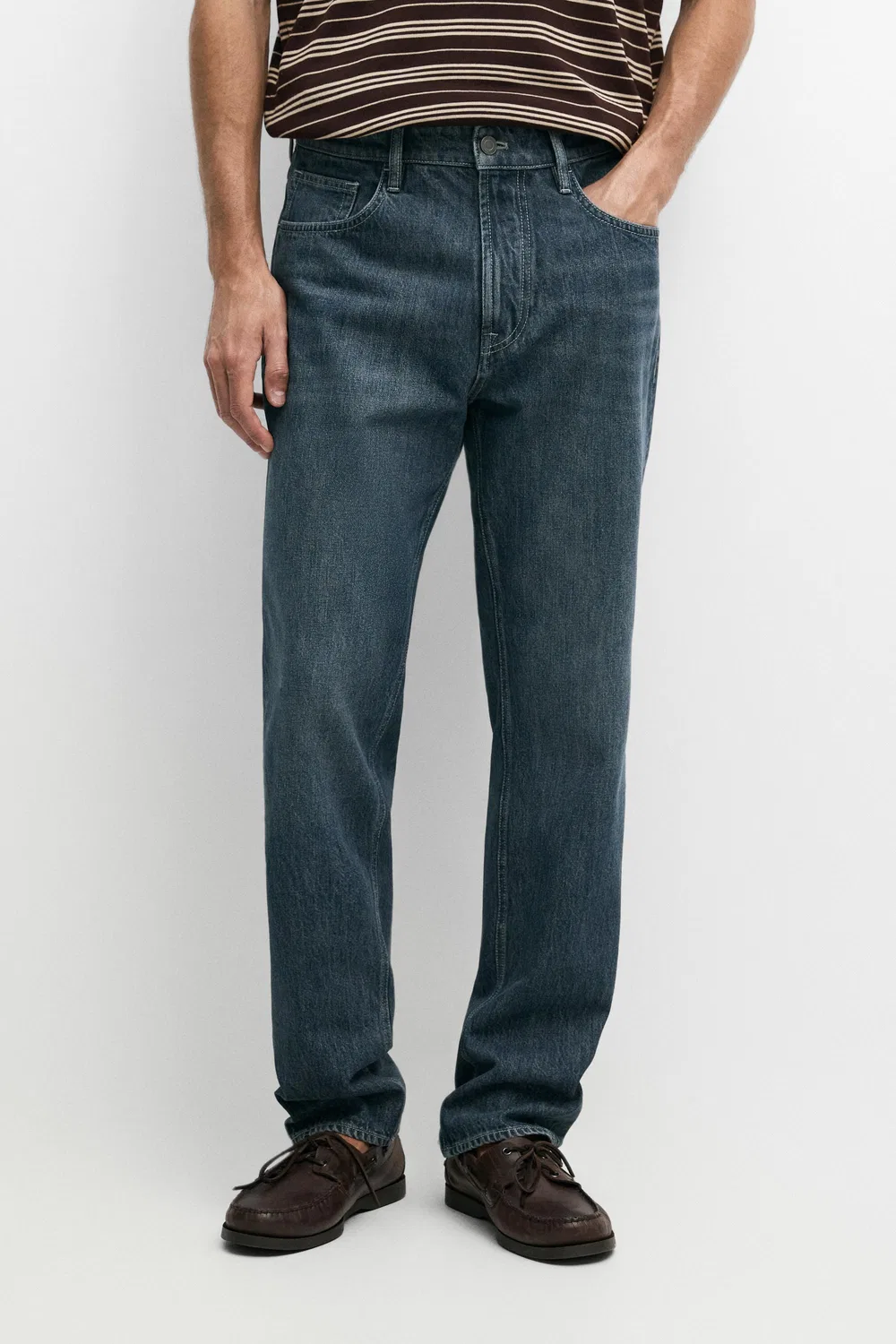 Джинсы Massimo Dutti Tapered Fit, синий