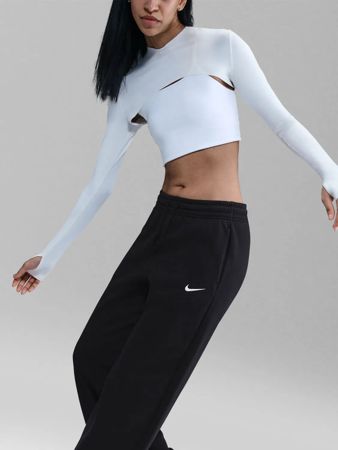 Джоггеры Nike Sportswear Phoenix Fleece, черный — фото 3