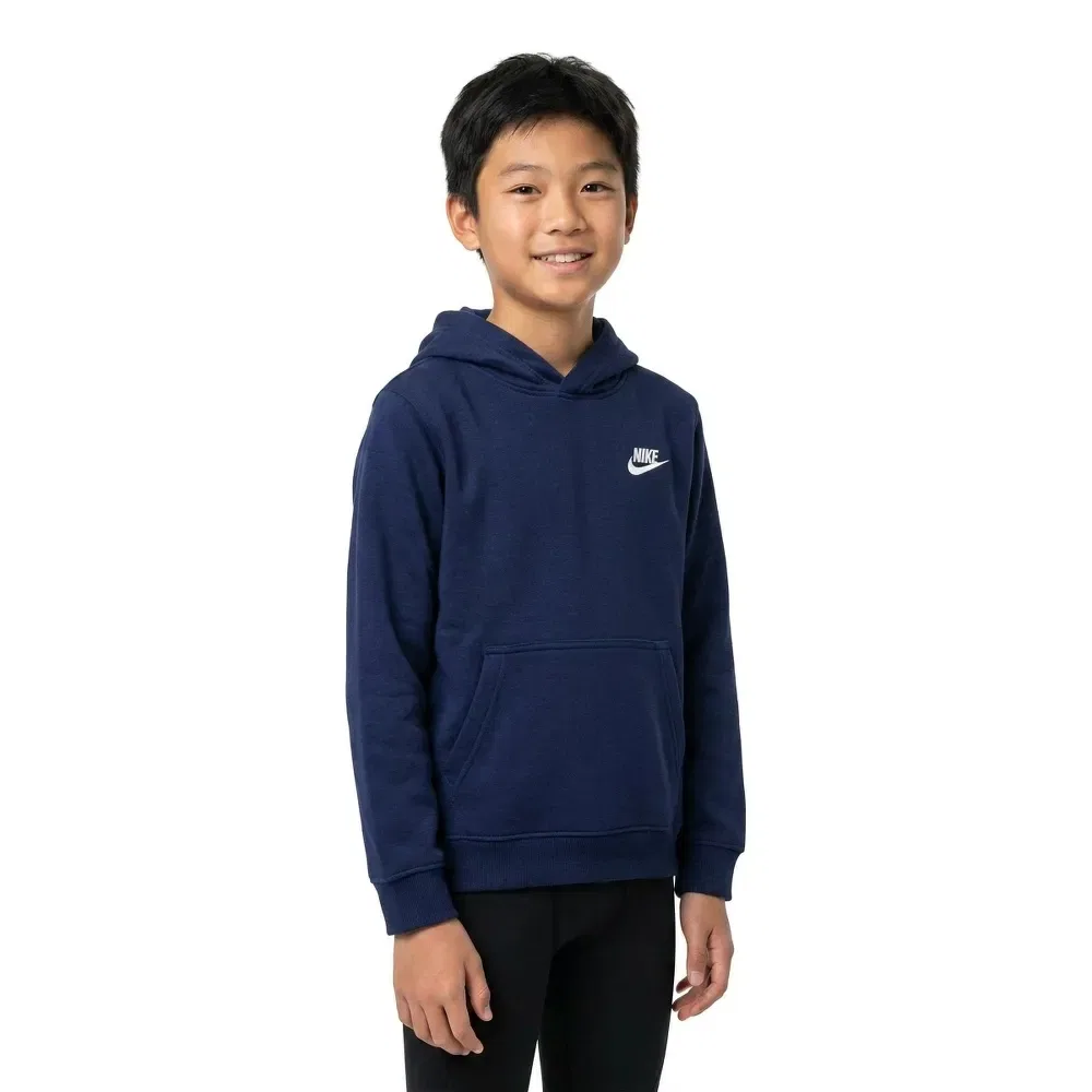Детское худи для девочек с капюшоном Nike Sportswear Club, Blue
