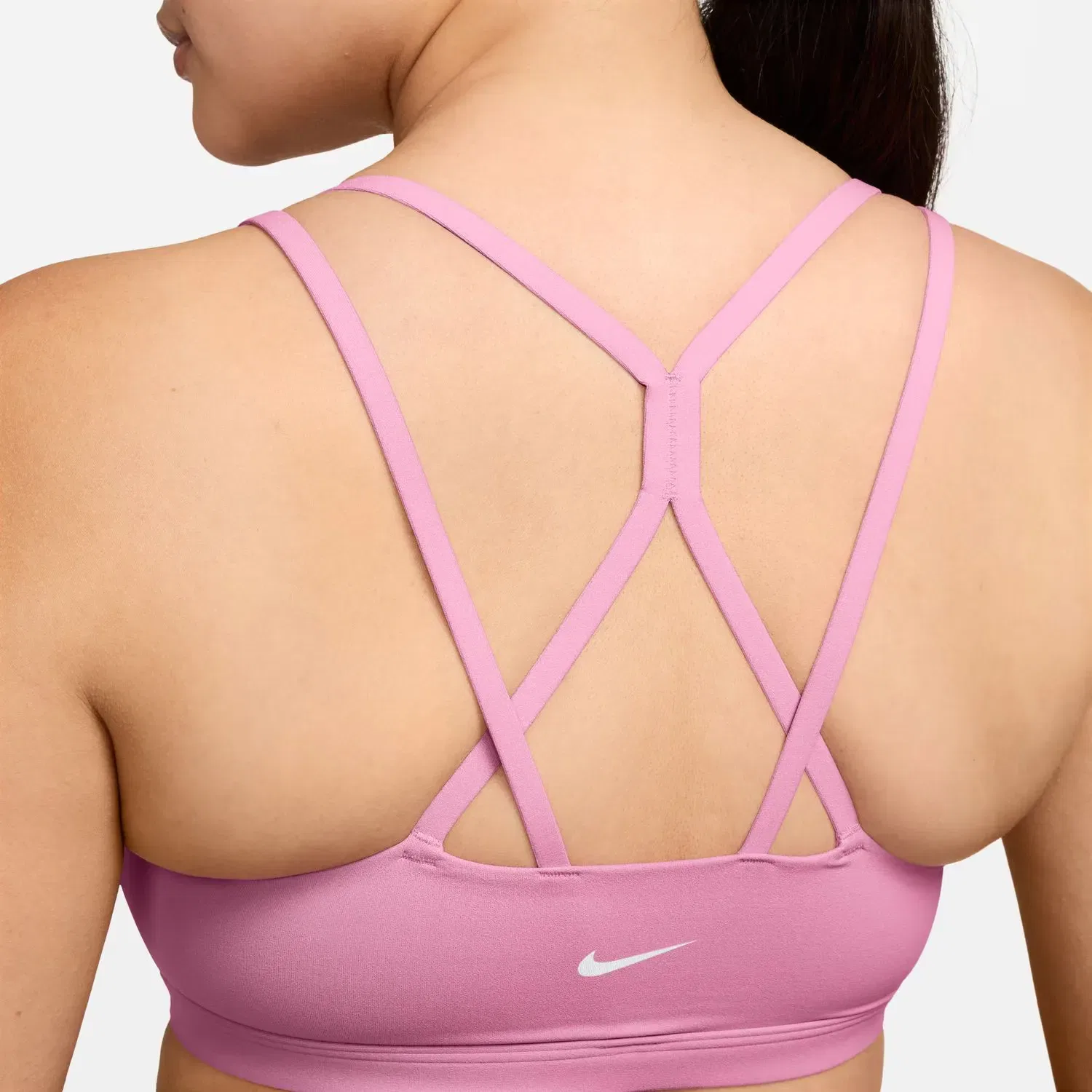 Женский топ для фитнеса с легкой поддержкой Nike Zenvy Strappy Bra, Rojo — фото 3