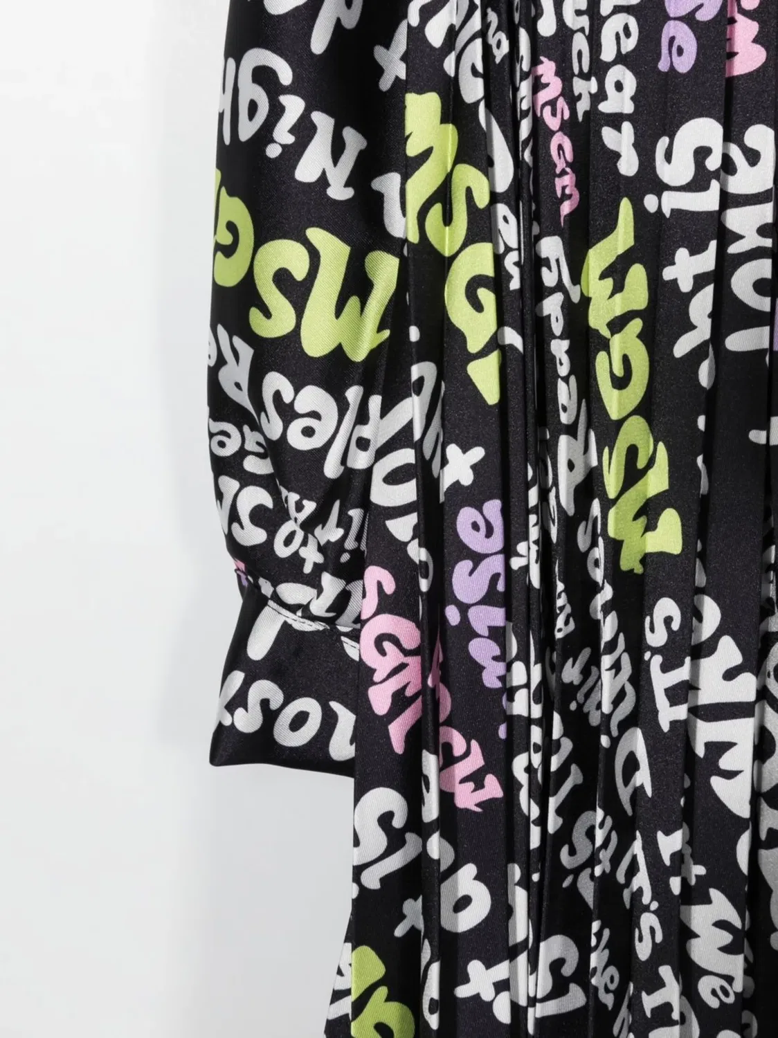 Платье-рубашка с графическим принтом MSGM, черный — фото 2