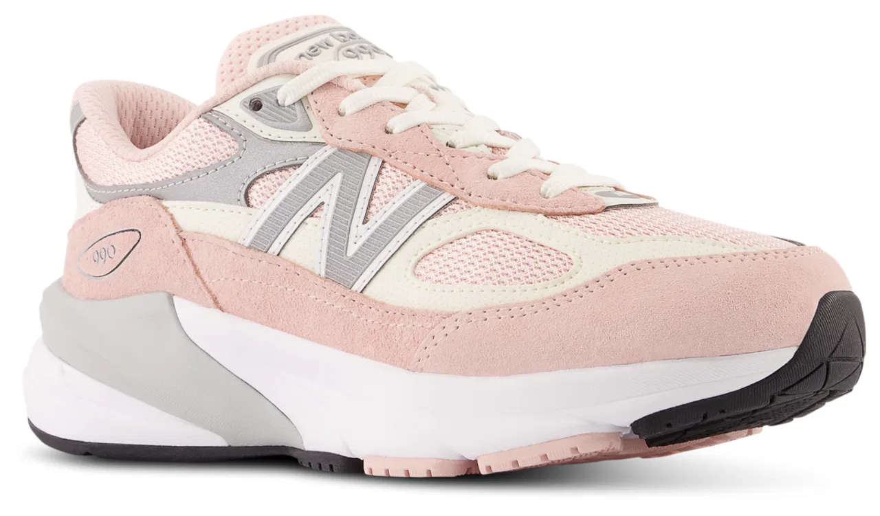 Кроссовки для девочек 990 New Balance, розовый/белый — фото 3