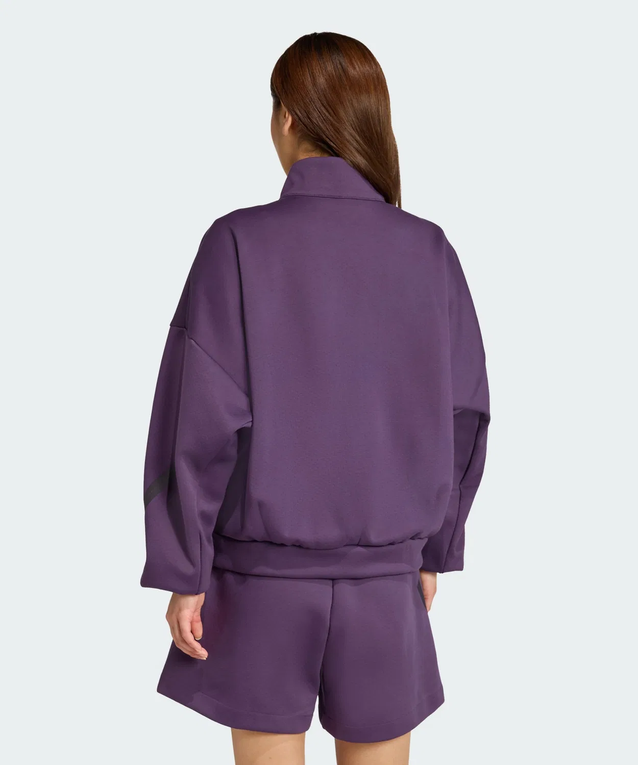 Женский джерси-топ с капюшоном, свободного кроя Adidas Z.N.E., Violet — фото 2