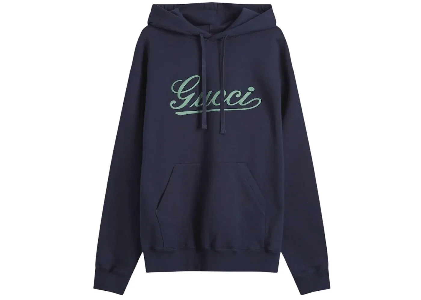Мужской худи с принтом Gucci Script Logo Hoodie Gucci, Navy