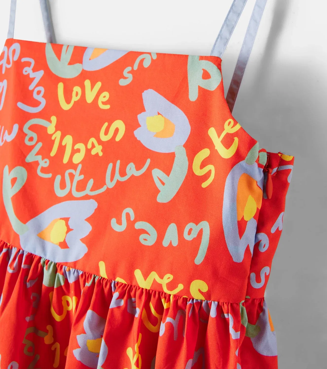 Платье свободного кроя с принтом Stella Mccartney Kids, красный — фото 4