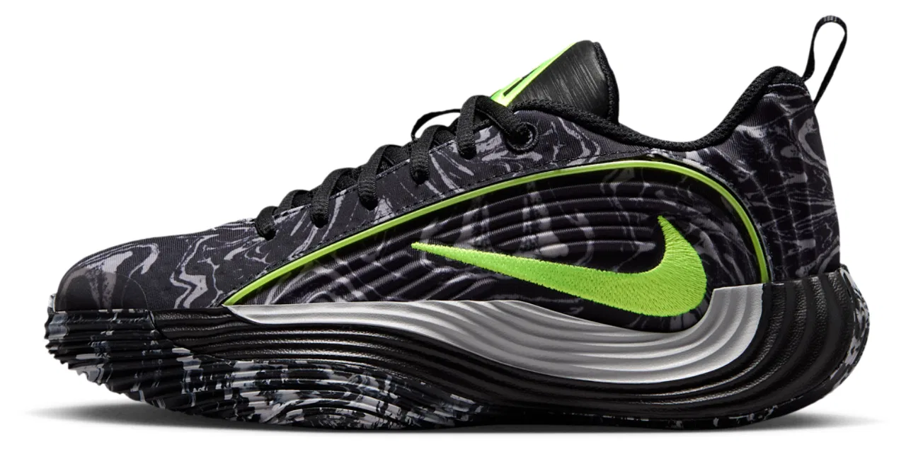Детские кроссовки для мальчиков с высоким отскоком Giannis Immortality 5 Nike, Black Volt Light Smoke Grey — фото 2