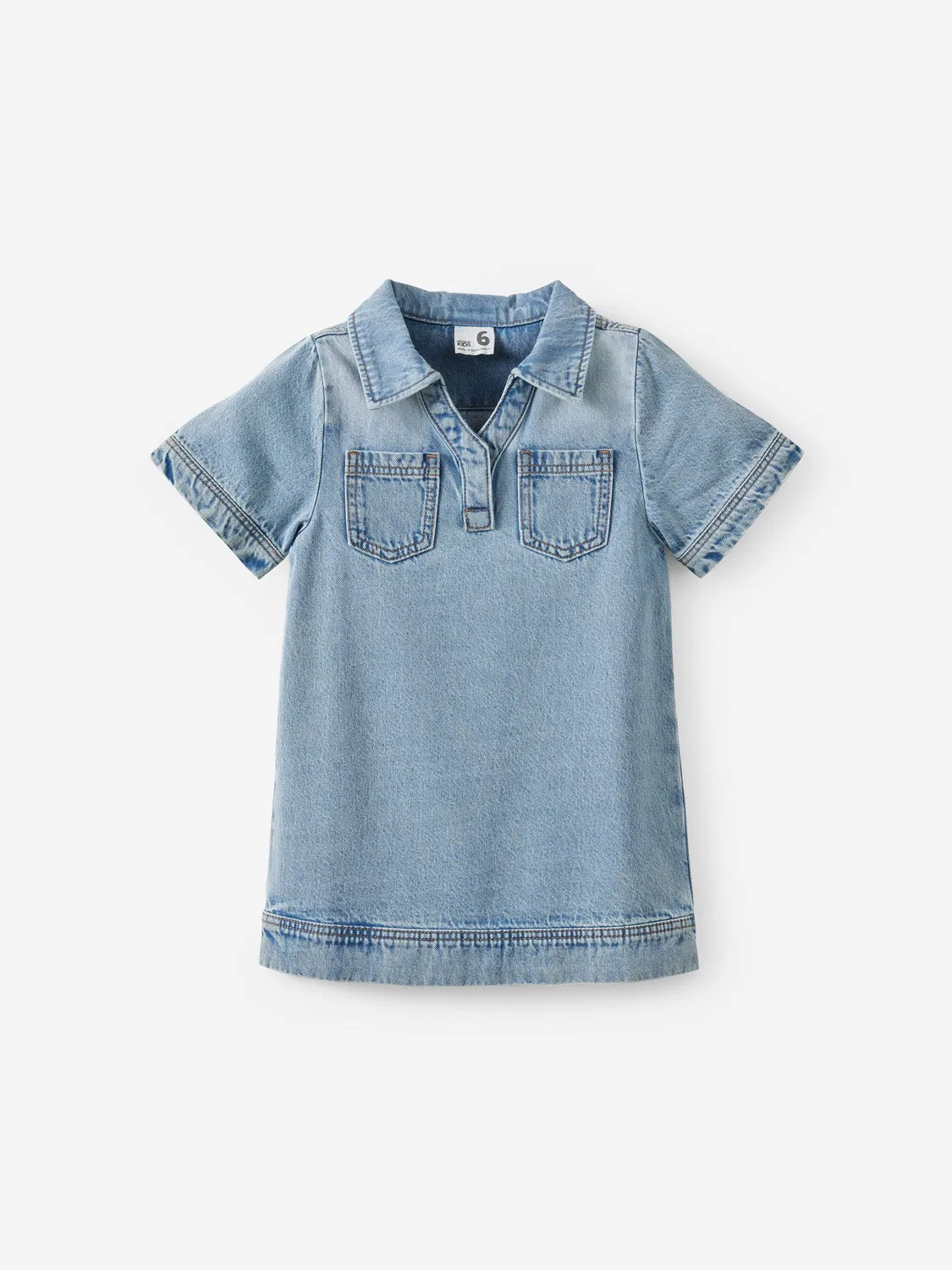 Платье поло джинсовое, свободный крой Cotton On, Синий