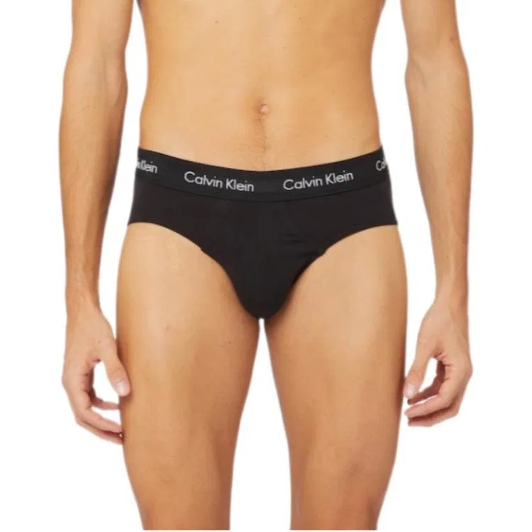 Мужские трусы-боксеры комплект из 3 шт Calvin Klein, 3 шт (Black+Dark Blue+Blue) — фото 4