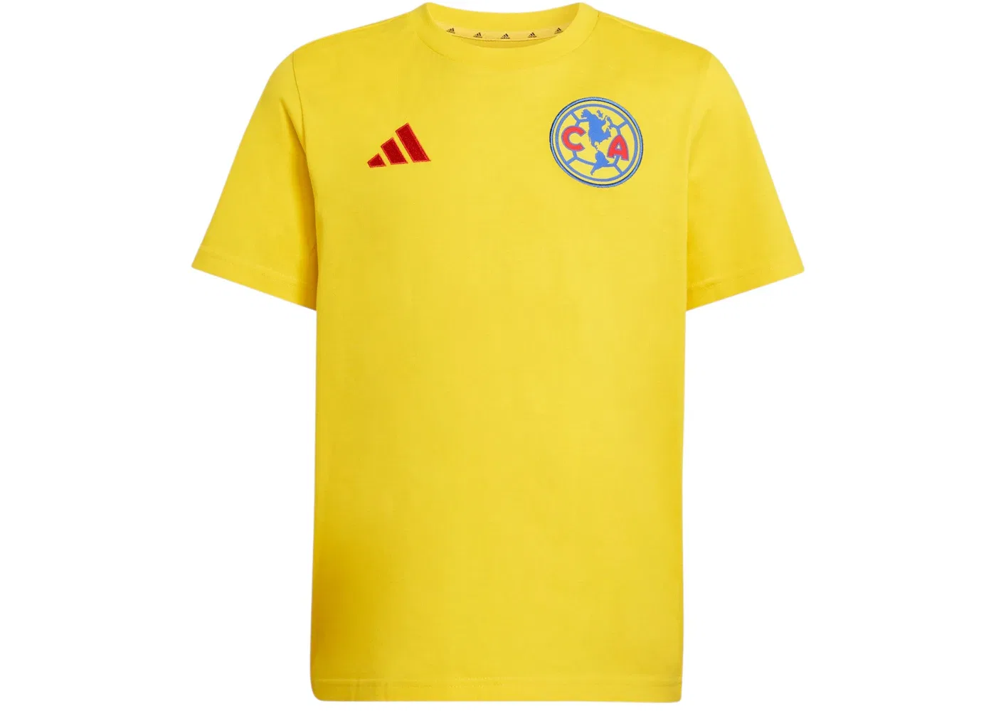 Детская футболка с принтом Club America Adidas, Yellow