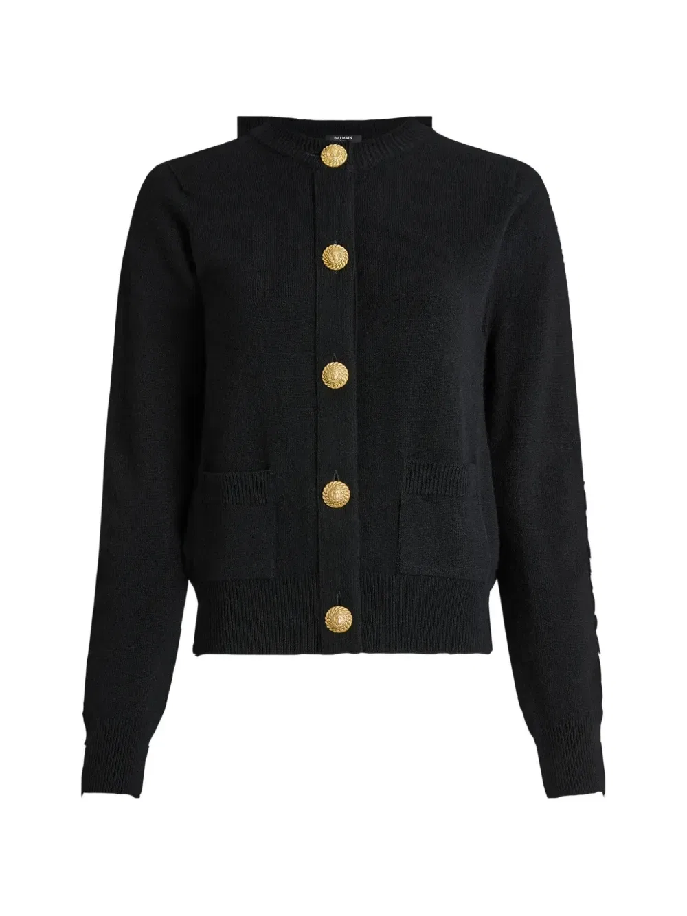 Кашемировый кардиган Balmain, черный