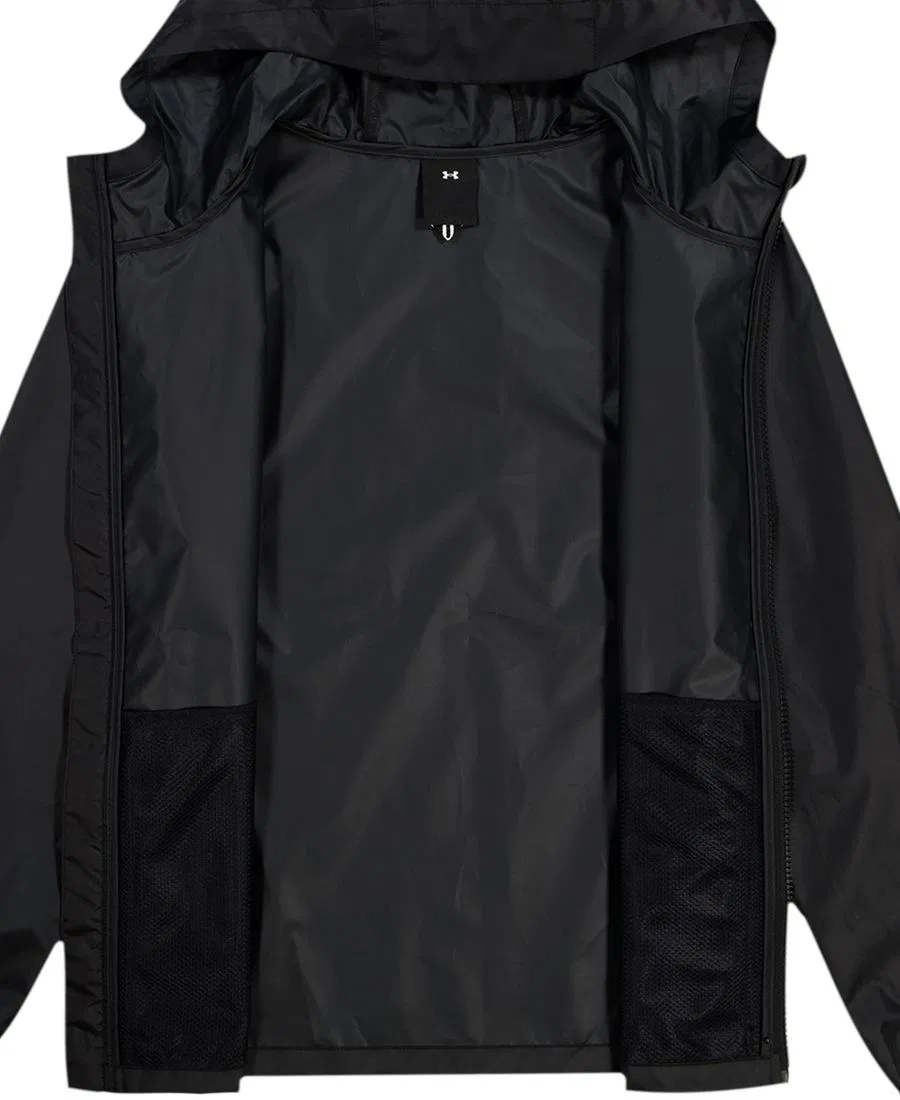 Ветрозащитная куртка с капюшоном на молнии Under Armour, Black — фото 4