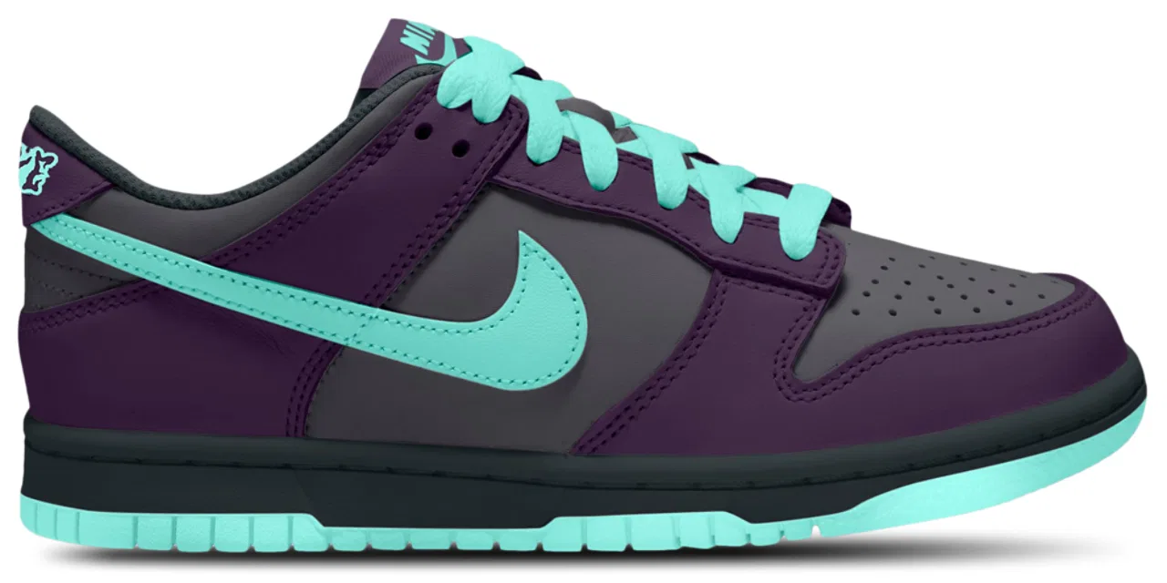 Кроссовки для мальчиков Dunk Low Nike, цвет Artisan Teal/Grand Purple/Smoke Grey