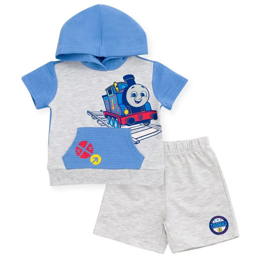Комплект из футерованного худи и шорт Thomas the Tank Engine Thomas & Friends, Thomas Blue Oatmeal