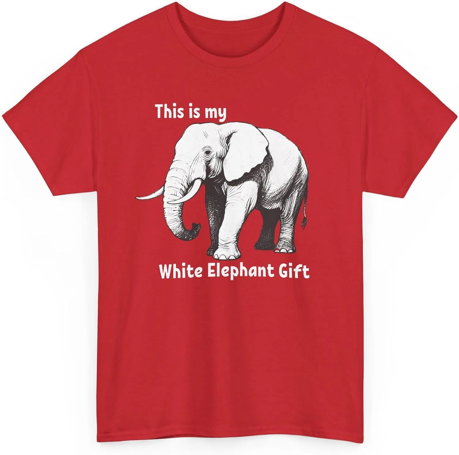 Футболка с принтом White Elephant Gildan 5000, Red